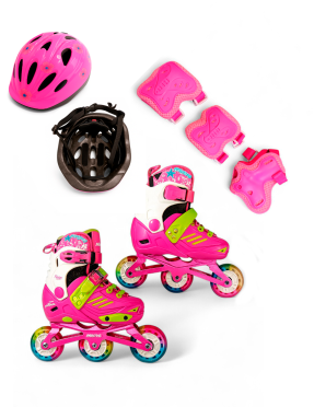 Набор для катания (ролики + защита + шлем) размер 28-31